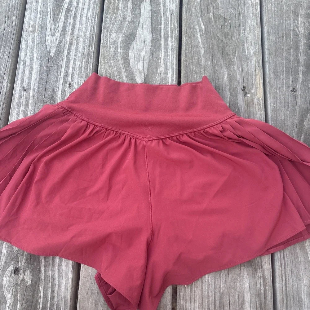 NWT OFFLINE by Aerie Women's Red Athletic Tennis crossover short  XS Pull-On